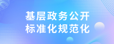 基层政务公开标准化规范化